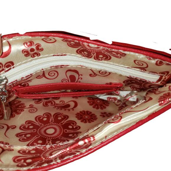 2 FOR $5 SALE NWOT Grace Adele Red Studded Satchel Purse - Picture 7 of 9